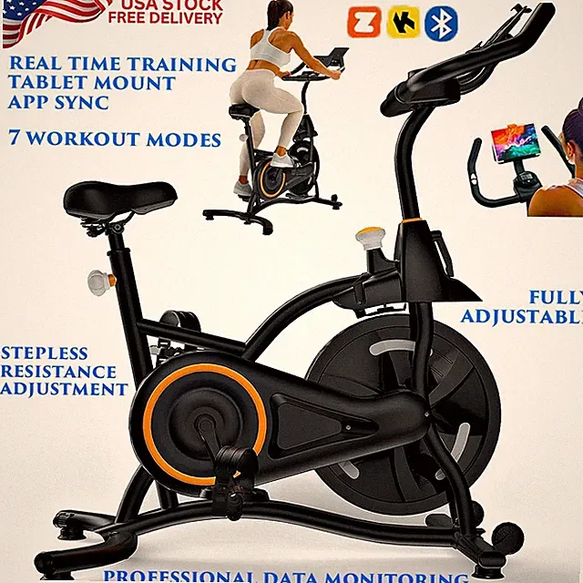 HOME EXERCISE BIKE QUIET STATIONARY FITNESS BICYCLE FULL BODY WORKOUT APP SYNC