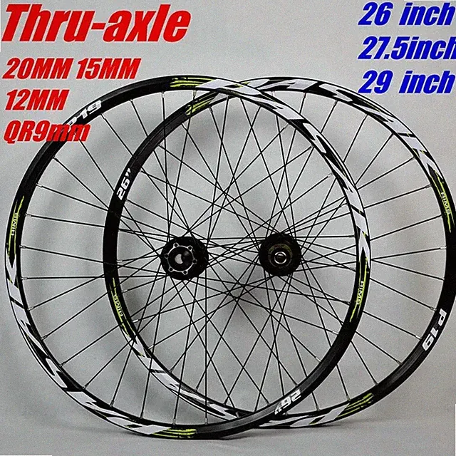 Mountain Bike Wheelset 26/27.5/29inch Bicycle Wheels Thru-axle Rim 7-12 Speed