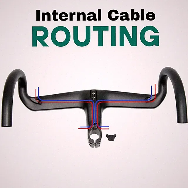 Road Bicycle Carbon Fiber Handlebar for Gravel Bike Integrated Bent Bar