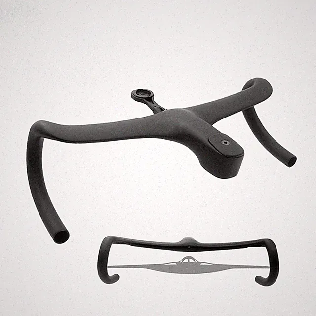 Road Bike Carbon Internal Cable Drop Bar Integrated Cockpit Handlebar 360mm