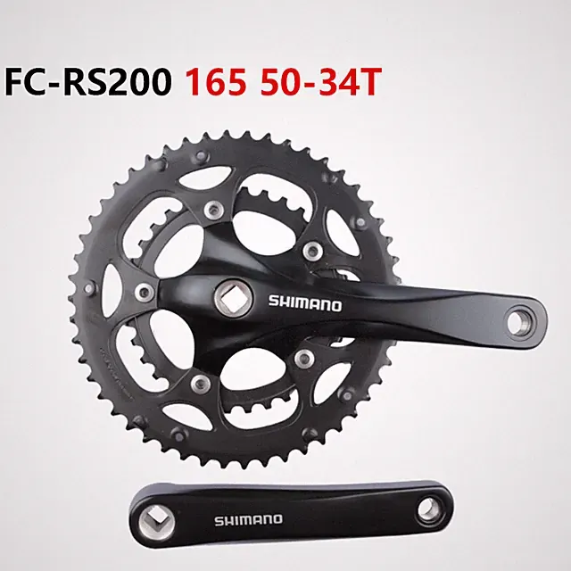 Road Bike Cranksets 2*8 Speed 165mm Bicycle Crank Arms 50-34T Double Chainwheel