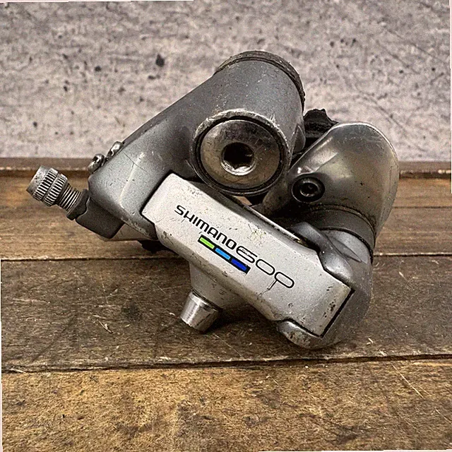 Vintage Shimano 600 RD-6400 Rear Derailleur 7 Speed Short Cage Silver Japan