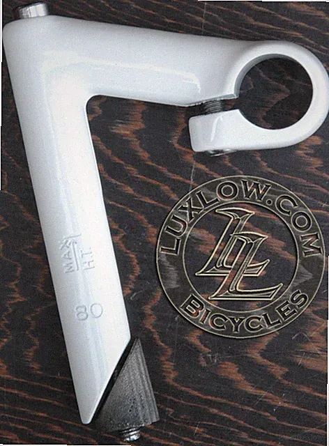 White Alloy FIXIE Bicycle Quill Stem 22.2mm Vintage Fixed Gear Track Road Bike